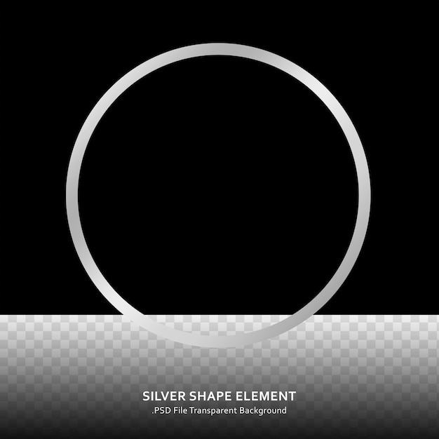 PSD a black background with a circle that says  silver  on it