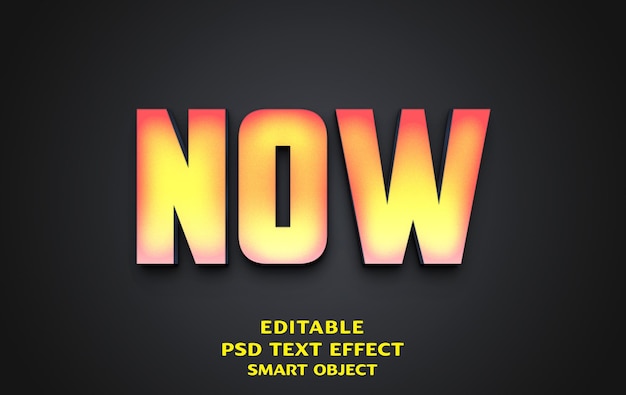 PSD a black background with the words now now on it