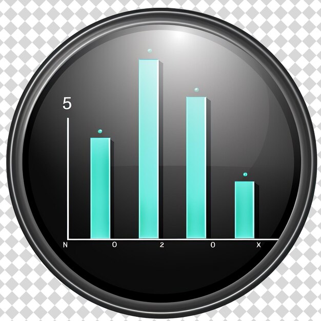PSD a black circle with a graph on it
