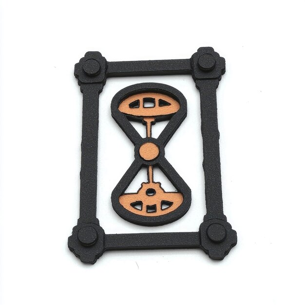 PSD black hourglass with orange interior
