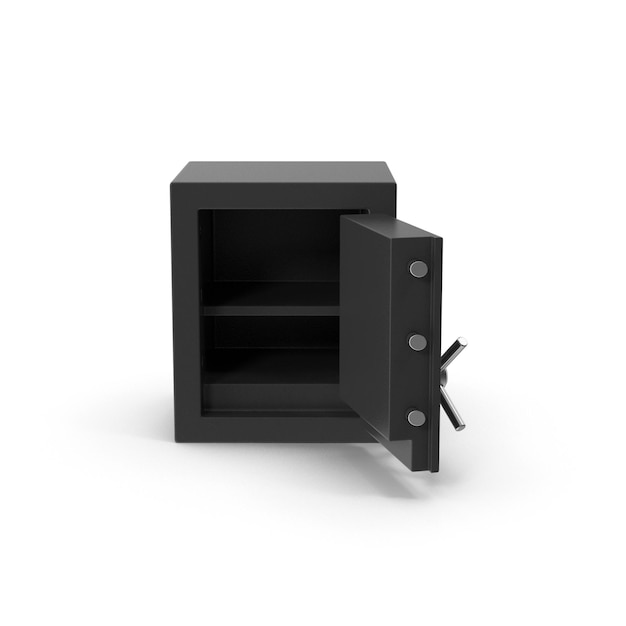 PSD black safe with open door