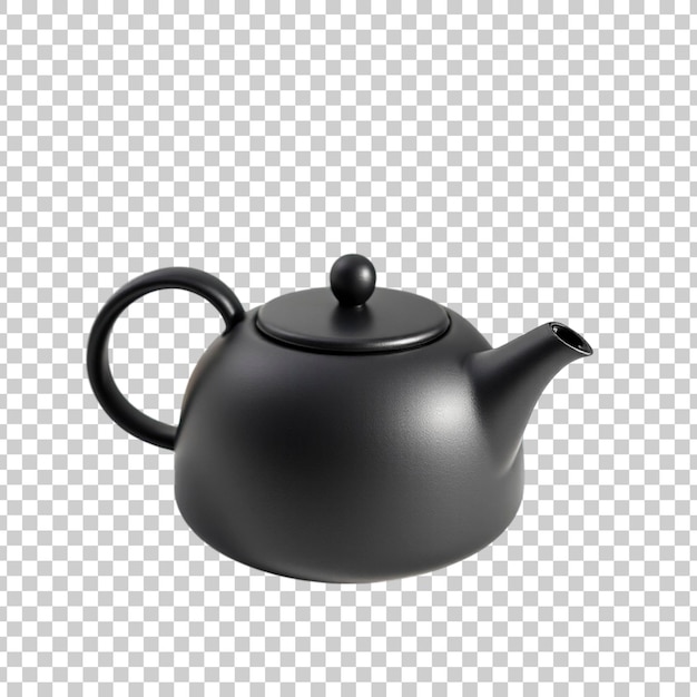 PSD black teapot