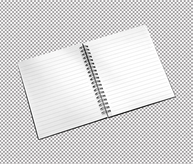 PSD blank background paper spiral notebook