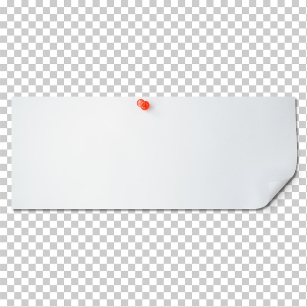 PSD blank note paper with red push pin