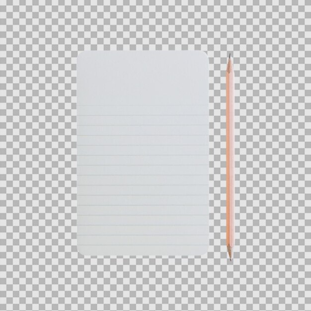 PSD blank note pate transparent background