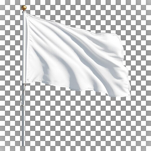 PSD blank white flag waving in the wind