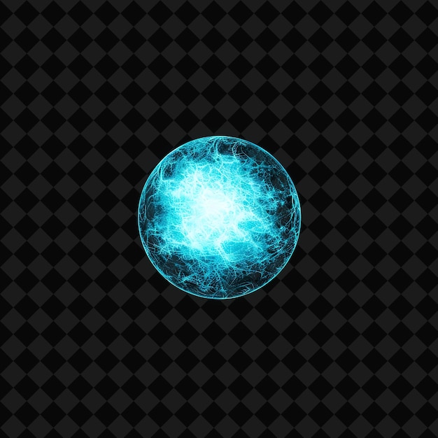 PSD a blue circle with a blue bubble on the black background