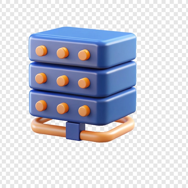 PSD blue cubes with orange dice on a white background