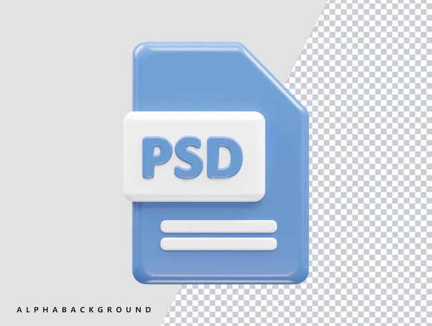 PSD a blue folder with the word psd on it