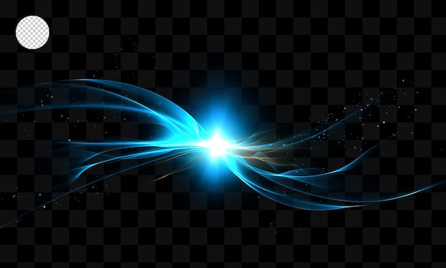 PSD blue light on a transparent background.