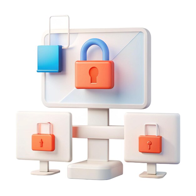 PSD a blue padlock with a blue padlock on it