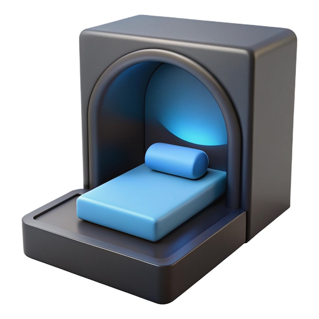 PSD a blue rectangle shaped object with a blue light on it