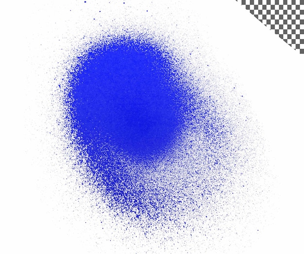 PSD blue spray paint on transparent background