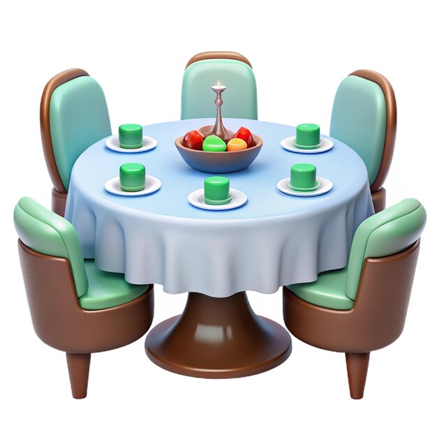 PSD a blue table with a bowl of fruit on it and a bowl of fruit on it