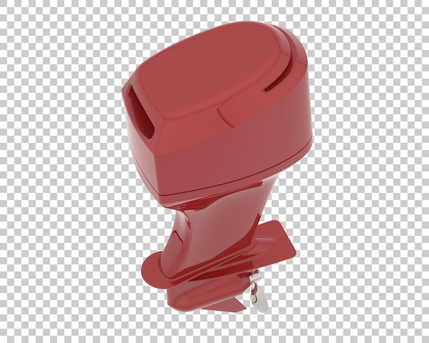 PSD boat engine on transparent background 3d rendering illustration