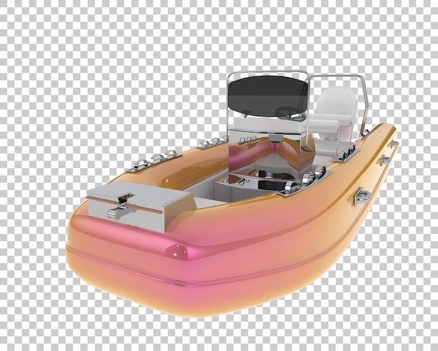 PSD boat on transparent background 3d rendering illustration