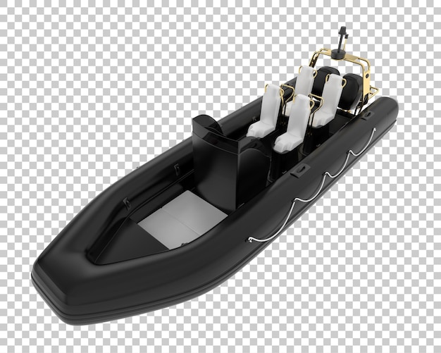 PSD boat on transparent background 3d rendering illustration
