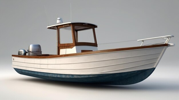 PSD boat with transparent background