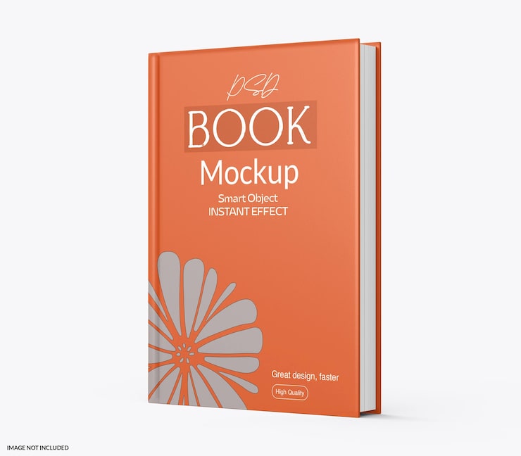 PSD book cover mockup