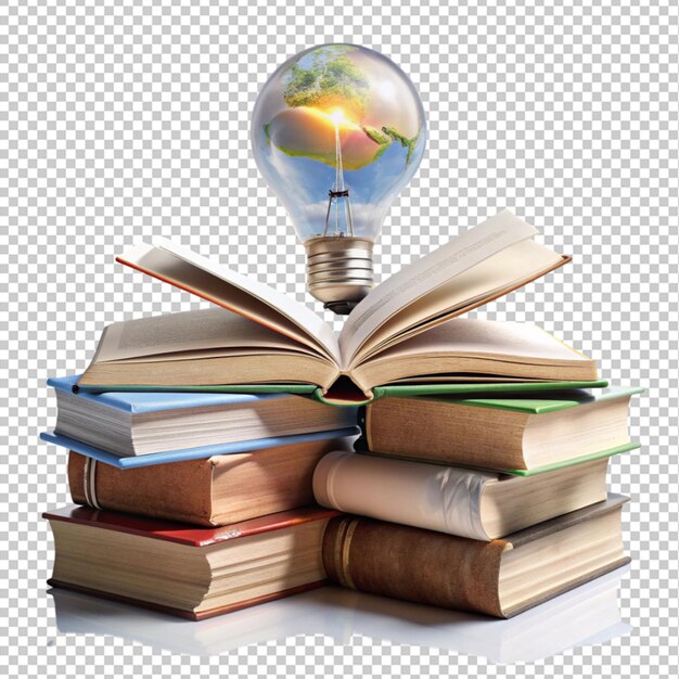 PSD books and knowledge imagination composition