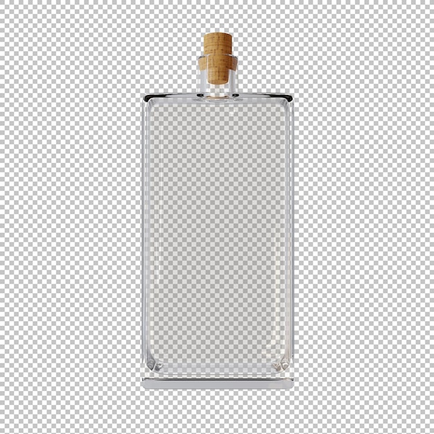PSD bottle of perfume on transparent