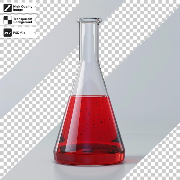 PSD a bottle of red liquid has a red liquid in it