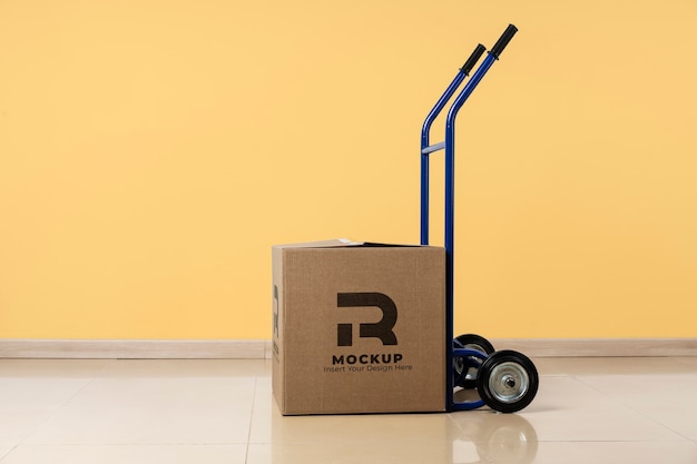 PSD boxes mockup in cart