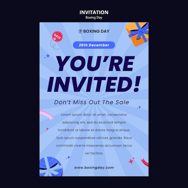 PSD boxing day template design
