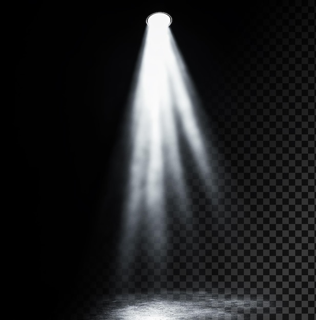 PSD bright spotlight on stage