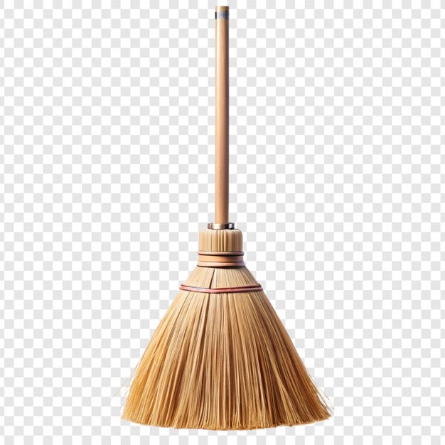 PSD broom isolated on transparent background