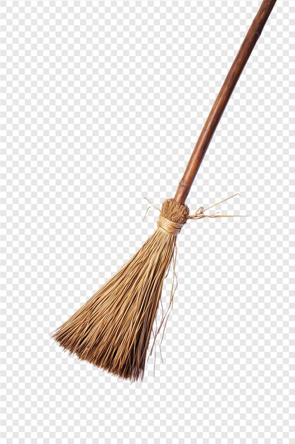 PSD a broom with a wooden handle