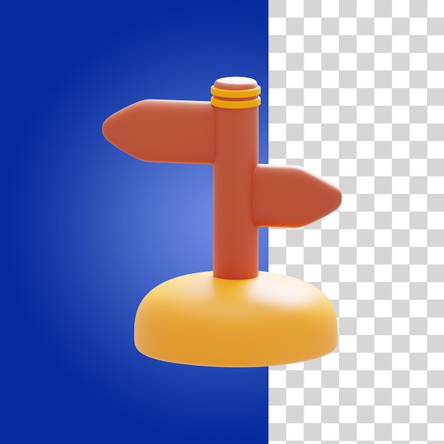 PSD a brown marker on a blue background