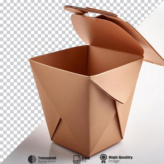 PSD brown takeout container isolated