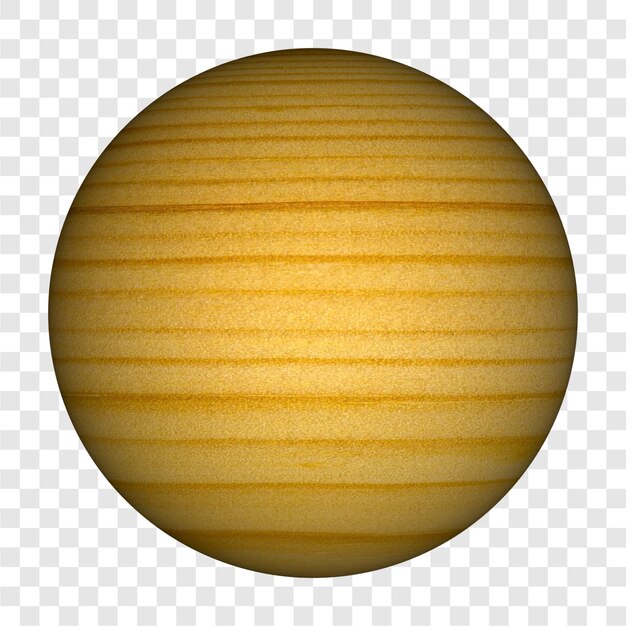 PSD brown wood sphere transparent background