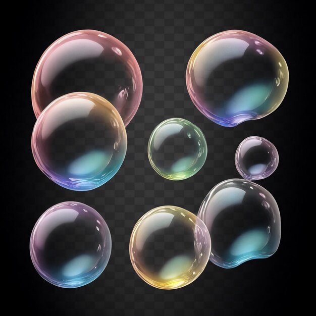 PSD bubbles isolated on transparent