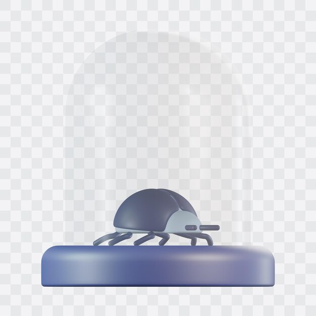 PSD bug quarantine 3d icon