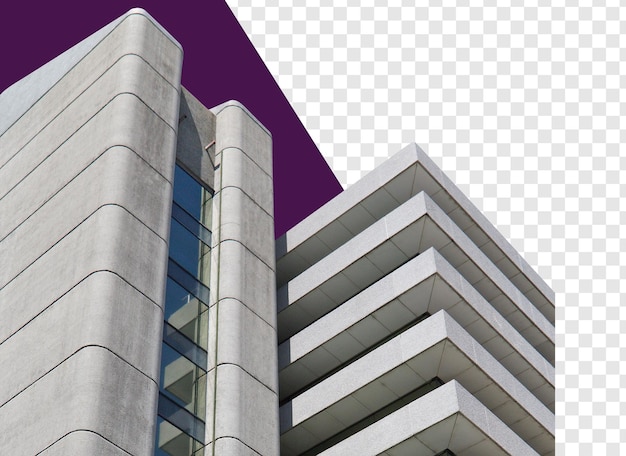 PSD a building with a purple and white pattern on it