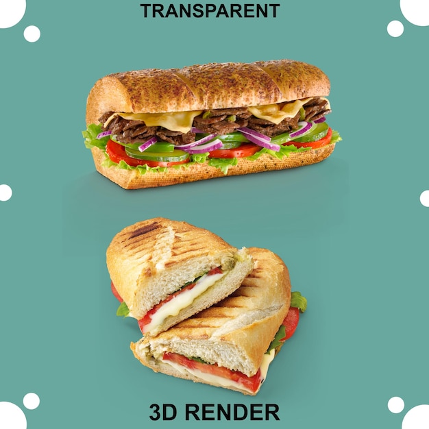 PSD burger transparent background