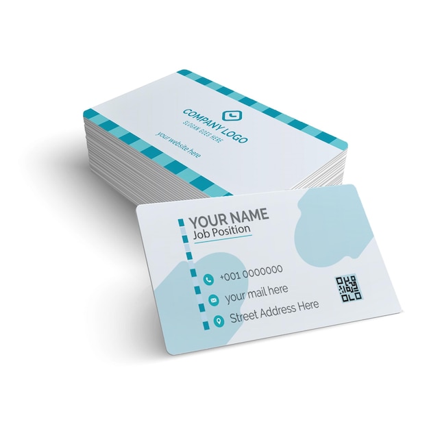 PSD business card mockup white background