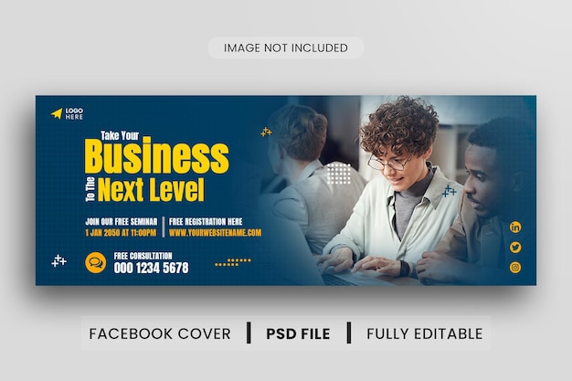 PSD business facebook cover banner template design