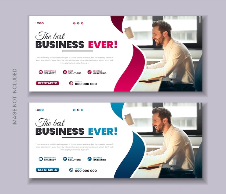 PSD business facebook cover and web banner design