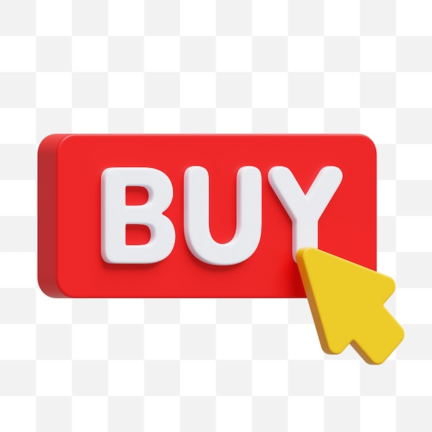 PSD buy button 3d