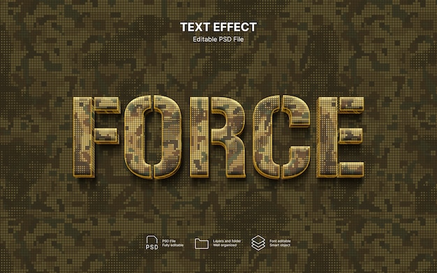 PSD camouflage  text effect