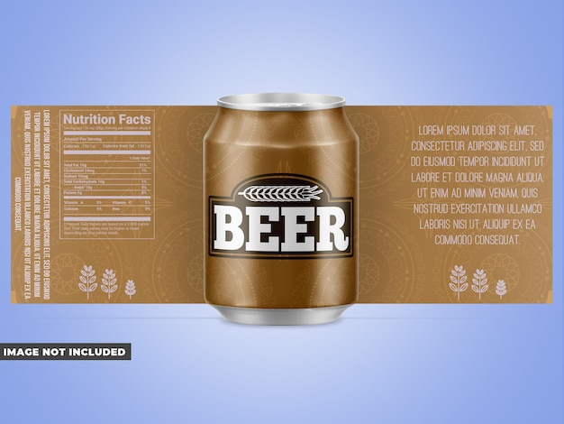 PSD can mockup 250ml template