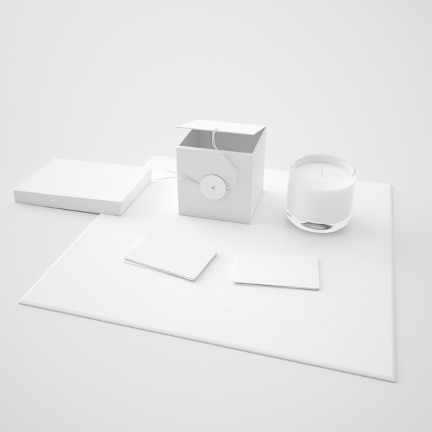 PSD candle package mockup