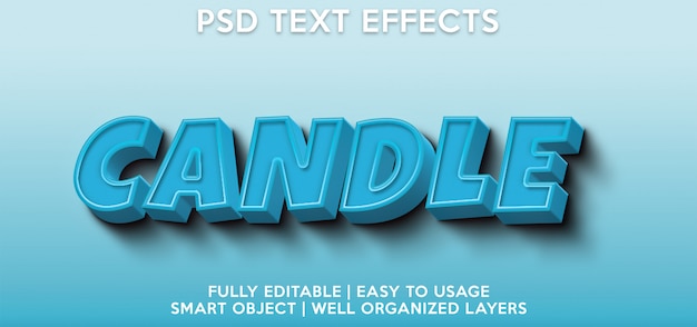 PSD candle text effect