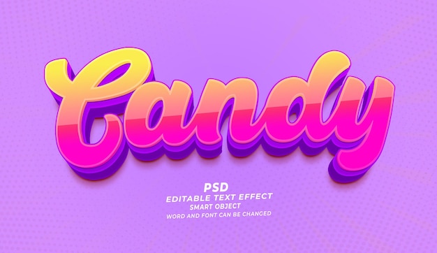 PSD candy psd 3d editable text effect photoshop style