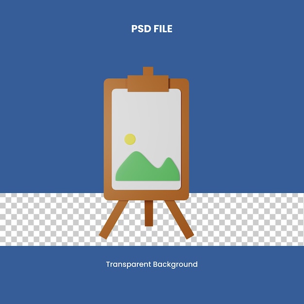 PSD canvs 3d icon illustration