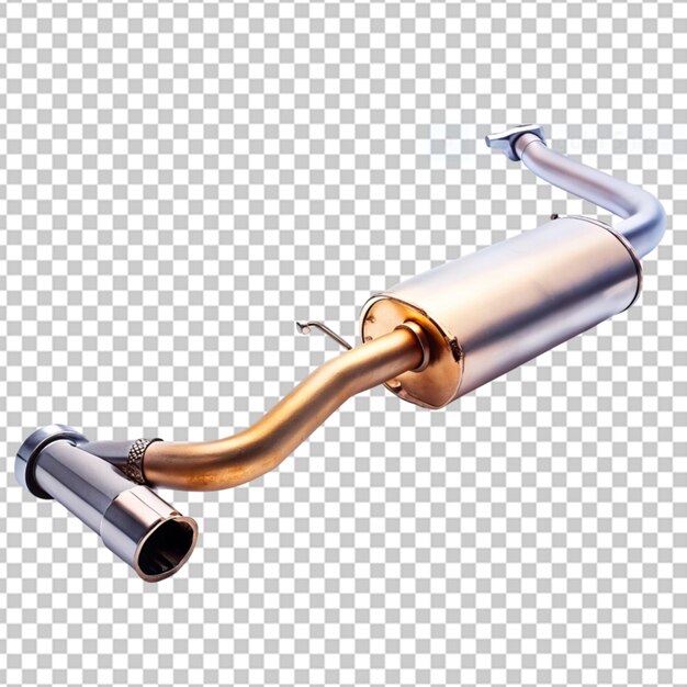 PSD car exhaust pipe on transparent background