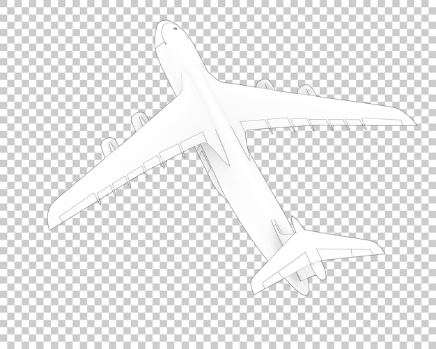 PSD cargo airplane on transparent background 3d rendering illustration